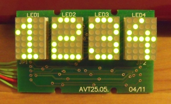 Moduł 4-znakowego wyświetlacza alfanumerycznego LED